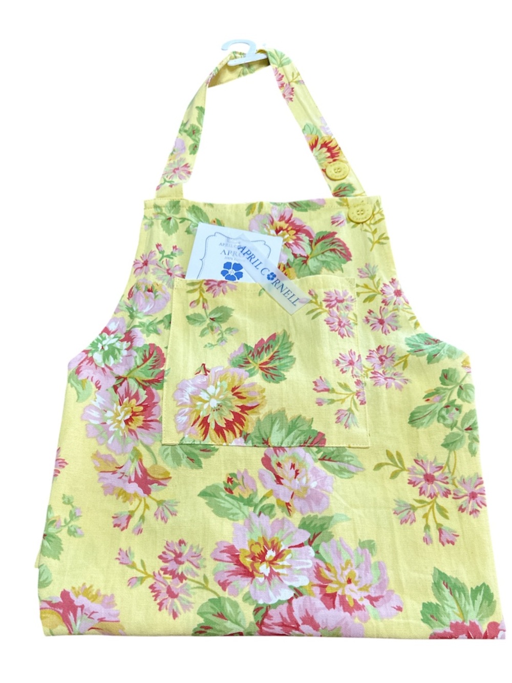 NEW ApriL Cornell EMMALINE FLORAL YELLOW, PINK & GREEN Chef’s Apron